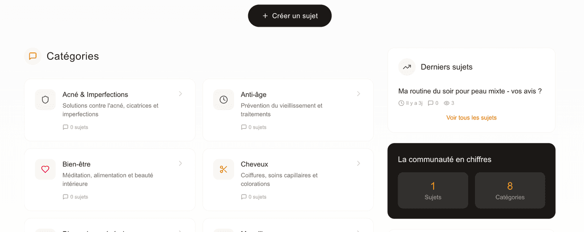 Forum communautaire BeautyAI